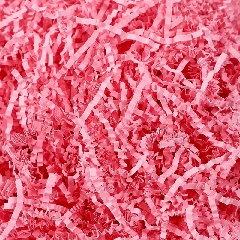 UoeRing Crinkle Cut Paper Shred Filler-4 OZ-Pink Shredded Paper for Gift Wrapping Baskets Bag Easter Grass Gift Boxes Filler - Image 1